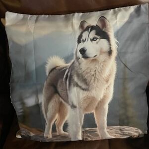 Husky Dog Print Pillow Cover